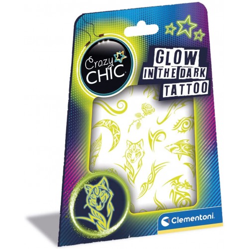Clementoni Crazy Chic Светлечки Тетоважи "Glow in the Dark Tattoo" (6г+)